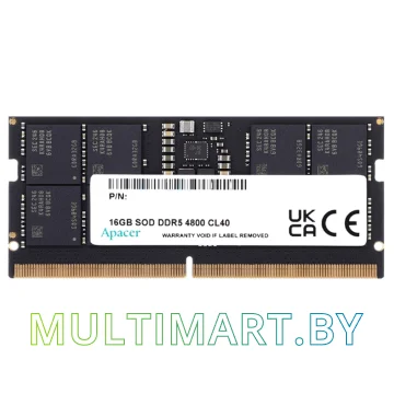 Оперативная память Apacer 16GB DDR5 SODIMM PC5-38400 (AS16GHB48CTBBGH)